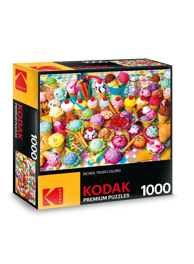 RoseArt RoseArt - Kodak Premium - Variety of Colorful Ice Cream - 1000 Piece Jigsaw Puzzle for Adults - Image 1