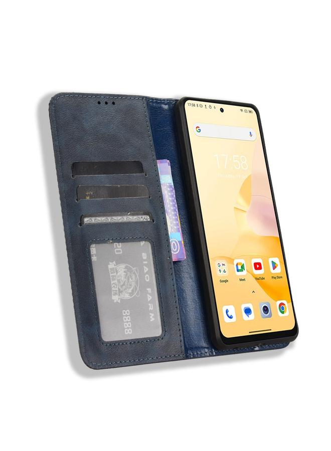 S-TOP Case For Blackview Shark 8 / Oscal Tiger 12 Magnetic Buckle Retro Texture Leather Phone Case - Image 4