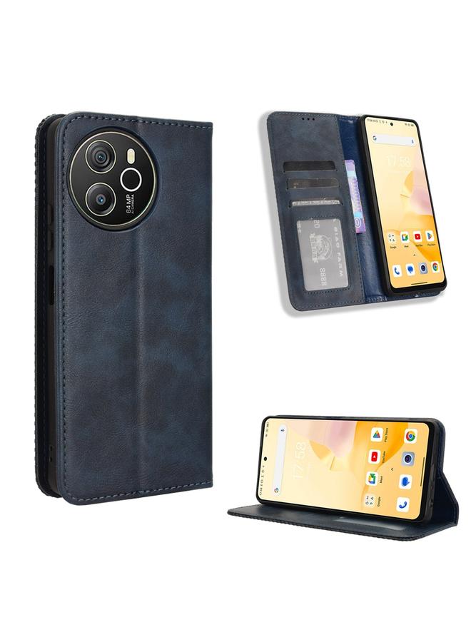 S-TOP Case For Blackview Shark 8 / Oscal Tiger 12 Magnetic Buckle Retro Texture Leather Phone Case - Image 1