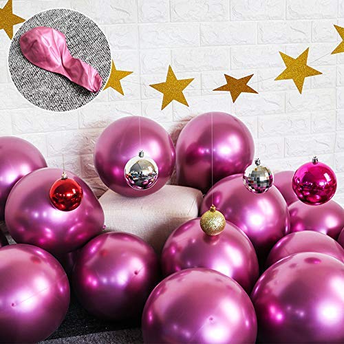 Infispace® HD Finish Metallic Balloons with Free Hand Pump (Pack of 100 - Pink) - Image 4