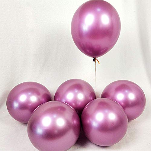 Infispace® HD Finish Metallic Balloons with Free Hand Pump (Pack of 100 - Pink) - Image 3