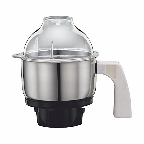 Preethi جرة جيني من الفولاذ المقاوم للصدأ Preethi MGA-504 لـ Eco Twin و Plus/Chef Pro و Blue Leaf، سعة 0.5 لتر، فضي - Image 1