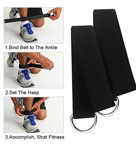 LAFILLETTE 11pcs Exercise Workout Bands with Carry Bag, Door Anchor, Handles, Ankle Straps for Body Stretching Physical Therapy and Resistance Training - Image 3