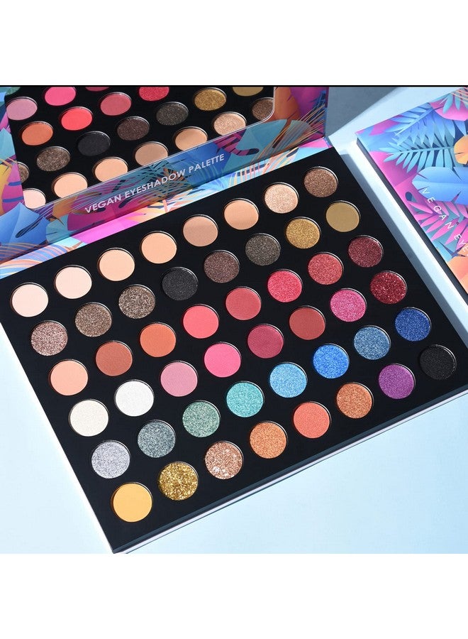 ONLYBETTER Eyeshadow Palette Glitter 48 Colors Bright Colorful Shimmer Eye Shadow Makeup Palette High Pigmented Metallic Color Eye Shadow Powder Easy To Blend Rainbow Sparkle Glitter Eyeshadow Pallet - Image 3
