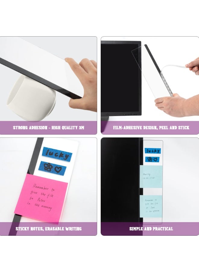 Harse 2PCS Computer Monitor Memo Boards – Office Desk Accessories, Sticky Note Holders for Women & Men, Message Boards for Home Office Desktop Decor & Organization - Image 4