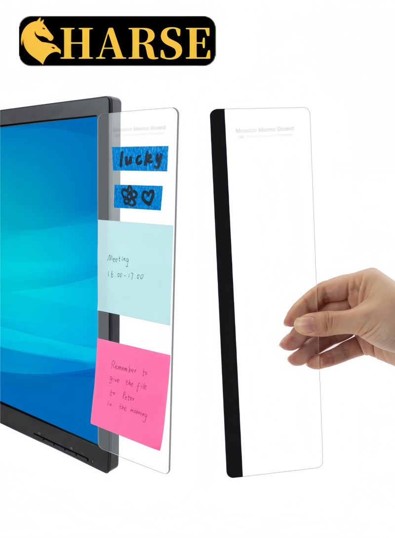 Harse 2PCS Computer Monitor Memo Boards – Office Desk Accessories, Sticky Note Holders for Women & Men, Message Boards for Home Office Desktop Decor & Organization - Image 1