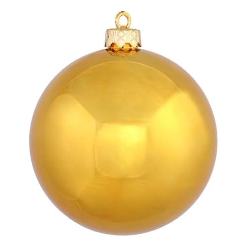 Vickerman Shatterproof Shiny Ball Ornaments, 32 per Box, 3", Antique Gold - Image 3
