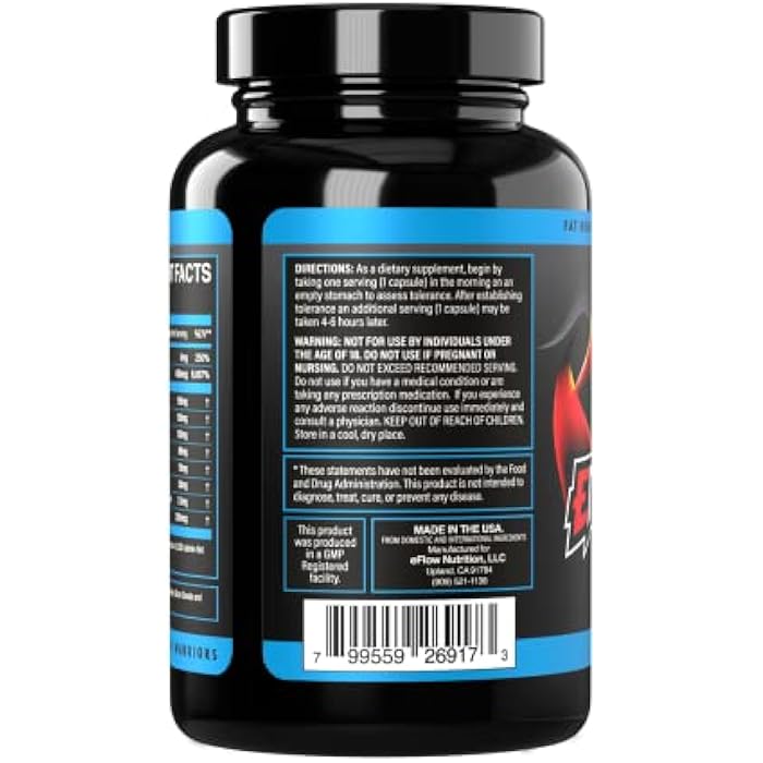 eFlow Nutrition ENCINERATE - Energy Management | Boost Energy & Focus | Premium Ingredients with L-Carnitine (60 Capsules) - Image 5