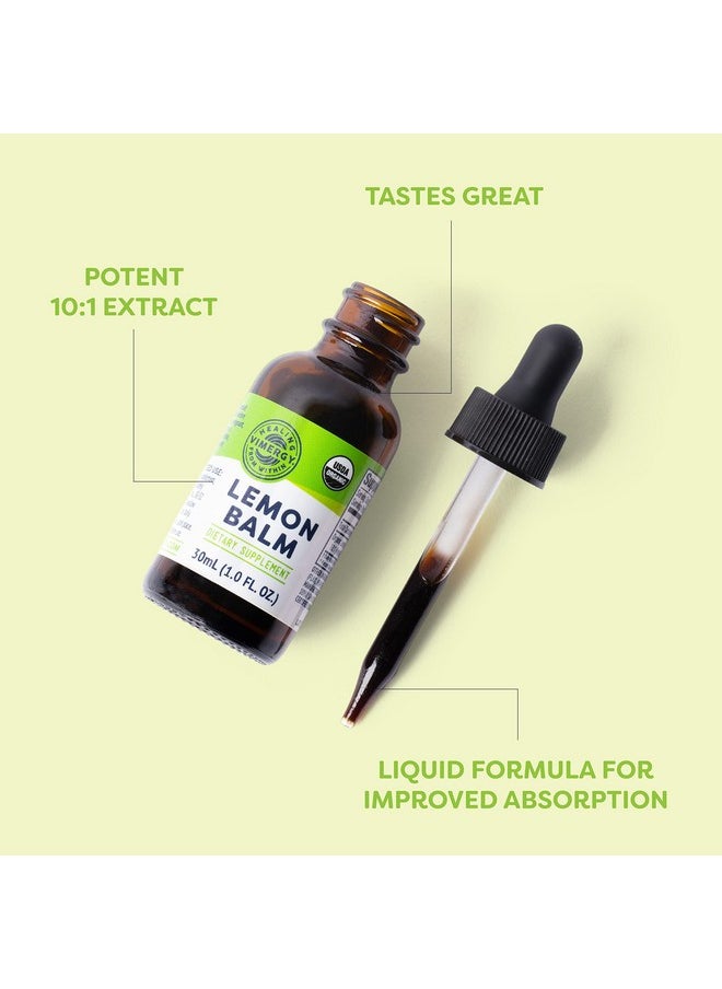 Vimergy Usda Organic Lemon Balm Extract 30 Servings Supports Calm And Relaxed Feeling Relief From Occasional Nervous Tension Alcoholfree Gluten Free Nongmo Kosher Vegan & Paleo (30 Ml)  - Image 4