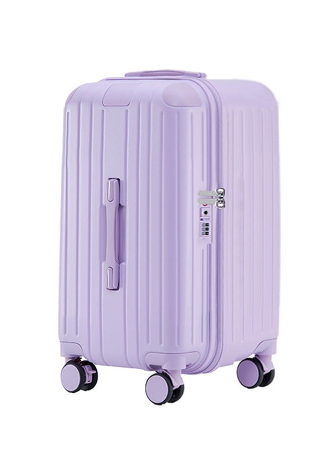 LIGHTGO 7610 purple color small size suitcase ABS mix PC Suitcase Trunk case check in luggage 22 inch with TSA travel case - Image 5