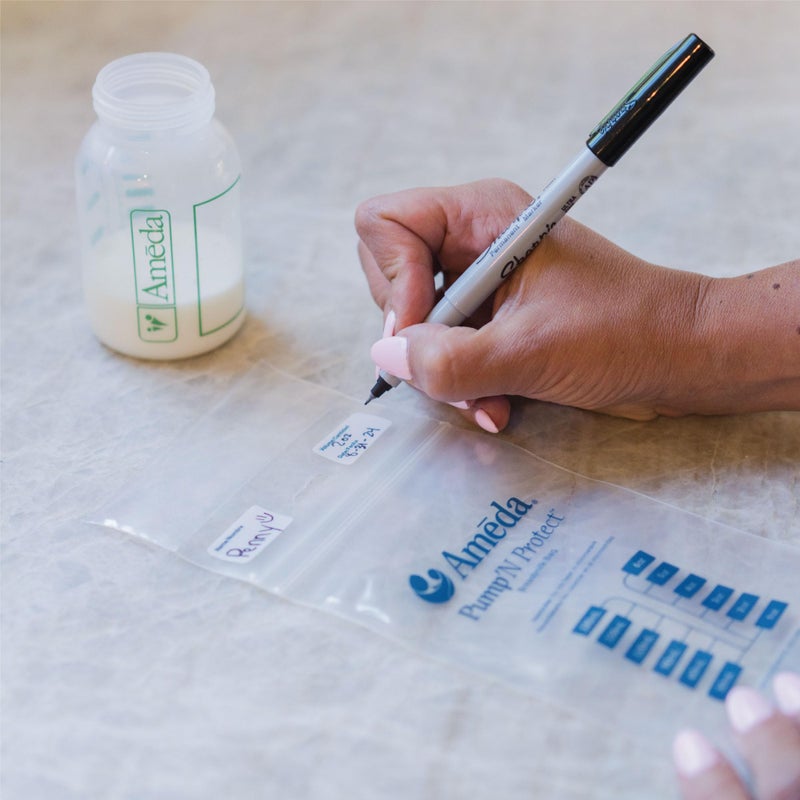 Ameda Pump'N Protect Breastmilk Storage Bag 6oz | 100 Count | Breast Milk Storage Bags for Refrigerator or Freezer | BPA Free | Breastfeeding Essentials | Breastfeeding Supplies - Image 5