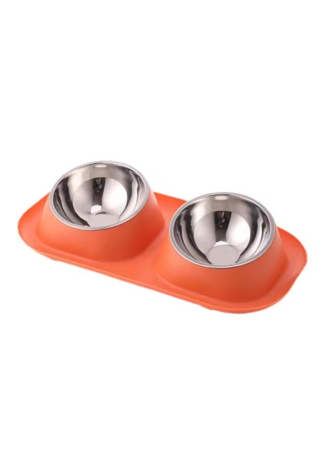 Knox Powering Generations Knox Dual Pet Feeding Bowl with Non-Slip Silicone Mat, Detachable Stainless Steel Food & Water Bowls for Cats, Small & Medium Dogs, Easy-Clean, BPA-Free, Spill-Proof Design - Image 1