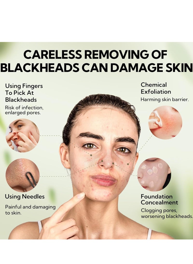 LANBENA Bamboo Charcoal Blackhead Mask,Charcoal Nose Pore Strips,Blackhead Remover Mask for Stubborn Blackheads, Dirts, Whiteheads, Oil,Face Pore Purifying Cleansing Mask  with 60 Pcs Nose Strips, Volcanic Ash Mask 30g  - Image 5