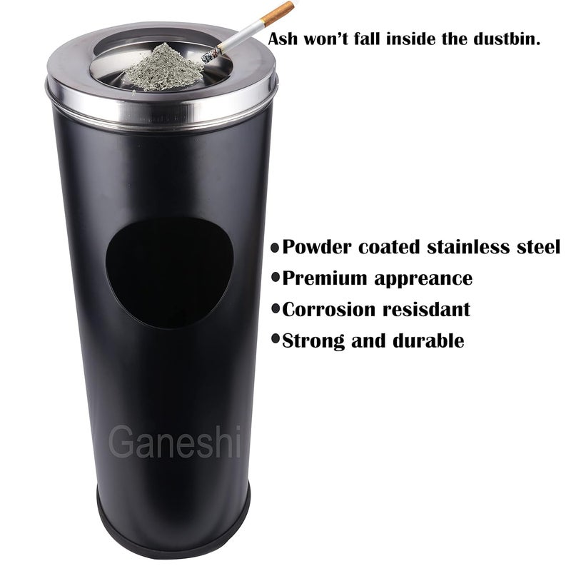 Ganeshi stainless Steel Ash Can Waste Basket Dustbin for Home Kitchen and Offices 20 Liter 8OpenTop - Image 3