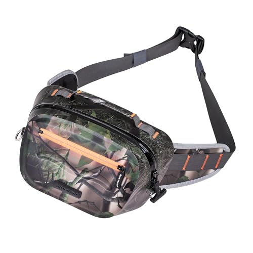 WILD HEART Airtight Waterproof Waist Bag Luya Bag 3D Dimension Shape Case 36L TPU Material for Outdoor Kayaking Rafting Boating Swimming Camping Hiking Beach Fishing Army Green - Image 1