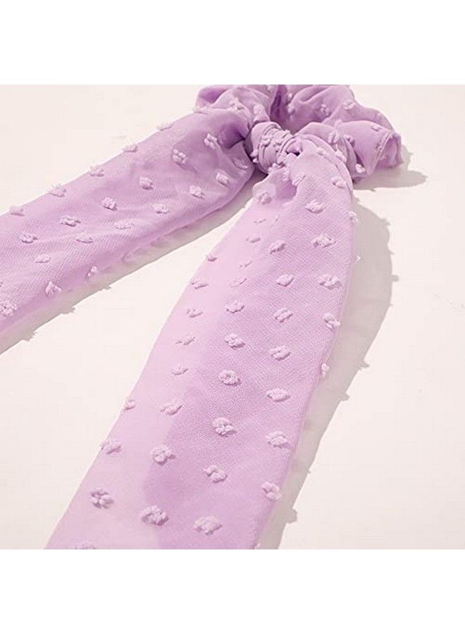DINPREY Long Hair Scarf Scrunes Silk Hair Ribbon Bow Scrunes For Women Girls Black Bowknot Hair Ties Bands 6Pcs Elastics Ponytail Holder (6 Pcs Donut Hair Ties)  - Image 5