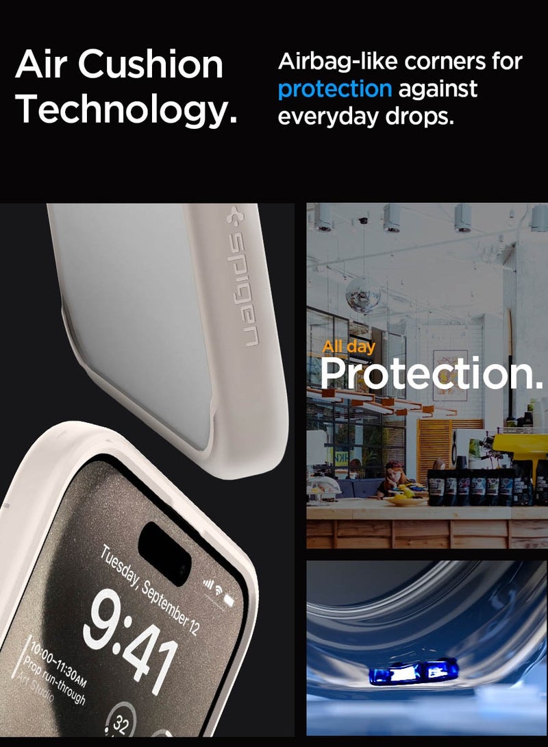 Spigen Ultra Hybrid for iPhone 15 Pro Case Cover - Natural Titanium - Image 4