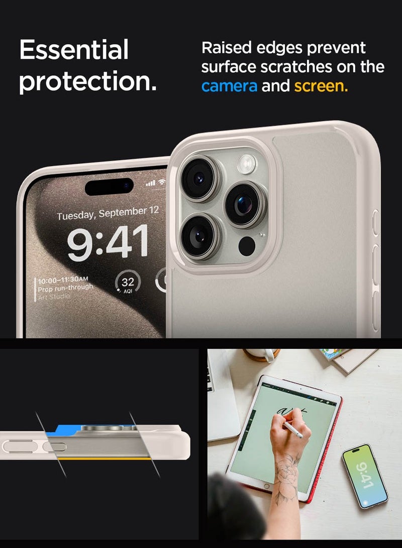 Spigen Ultra Hybrid for iPhone 15 Pro Case Cover - Natural Titanium - Image 5
