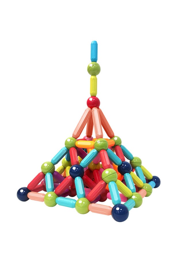 Educational Toys Children's Magnetic Film Early Education Changeable Magnetic Building Blocks Market Stall Magnetic Stick-Color:Upgrade 90 Pieces Of Strong Magnetic Pure (send 21 Pieces Of Storage Box Atlas For Variable Engineering Vehicles)  - Image 3
