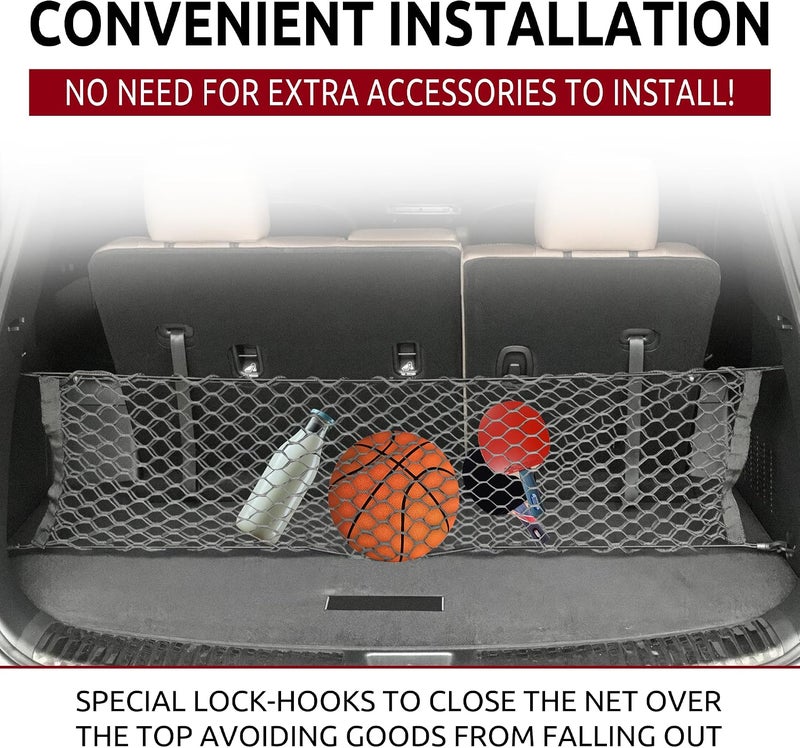Envelope Style Automotive Elastic Trunk Mesh Cargo Net for KIA Telluride 2020-2023 - Premium Organizers and Storage Luggage SUV Best Car Organizer - Image 2