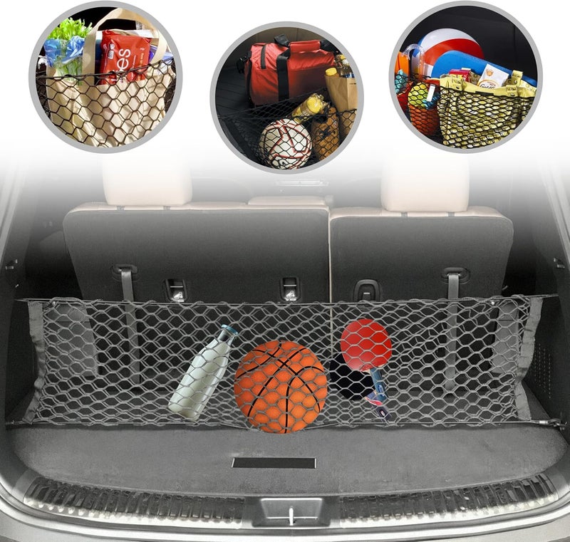 Envelope Style Automotive Elastic Trunk Mesh Cargo Net for KIA Telluride 2020-2023 - Premium Organizers and Storage Luggage SUV Best Car Organizer - Image 1