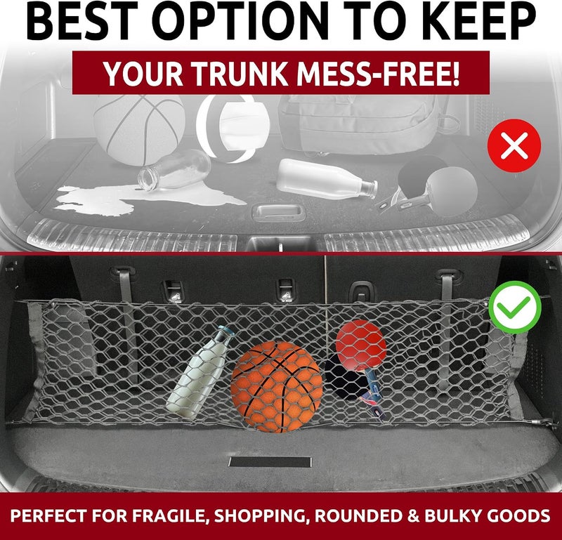 Envelope Style Automotive Elastic Trunk Mesh Cargo Net for KIA Telluride 2020-2023 - Premium Organizers and Storage Luggage SUV Best Car Organizer - Image 4