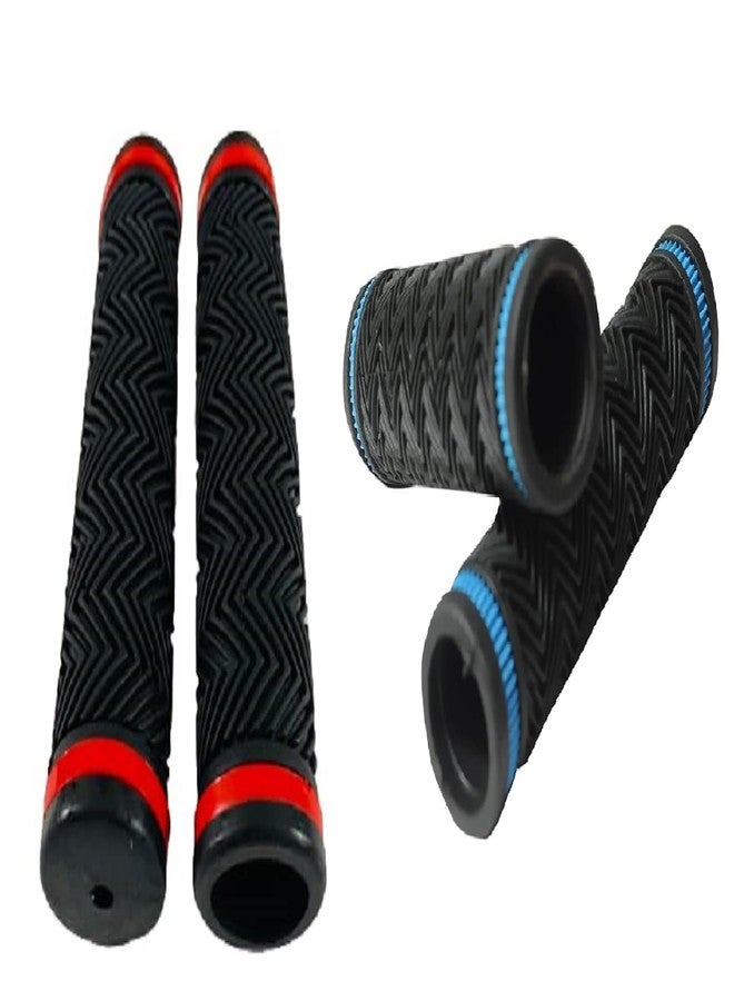 Ilsha® Bicycle Handlebar Grip Set Soft Rubber Non Toxic Anti-Slip Standard Size Cycle Handle Grip Length 12.5 cm (2 Pair)(Ring Color May Vary) - Image 5