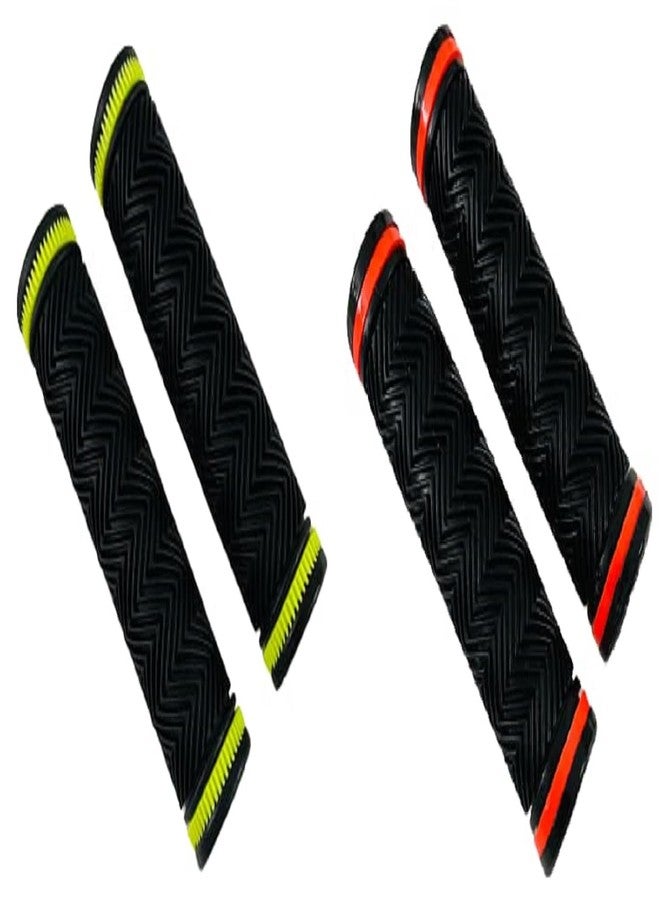 Ilsha® Bicycle Handlebar Grip Set Soft Rubber Non Toxic Anti-Slip Standard Size Cycle Handle Grip Length 12.5 cm (2 Pair)(Ring Color May Vary) - Image 2