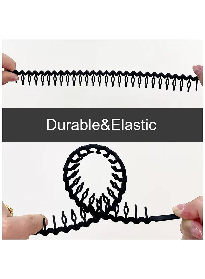 8PCS Metal Spring Wavy Hairband Hair Hoop, Simple Fashionable Headband Headwear Accessories for Men, Women, Black - Image 3