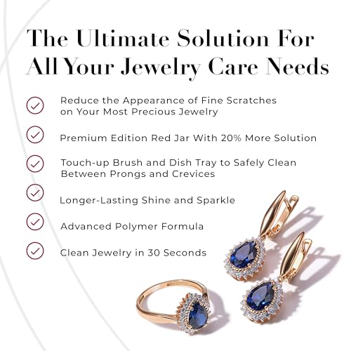 Connoisseurs Premium Edition Fine Jewelry Cleaner Solution for Gold, Diamonds, Platinum, and Gemstones - (2 Pack) 9.6 fl oz - Restores Brilliance in Seconds - Image 3