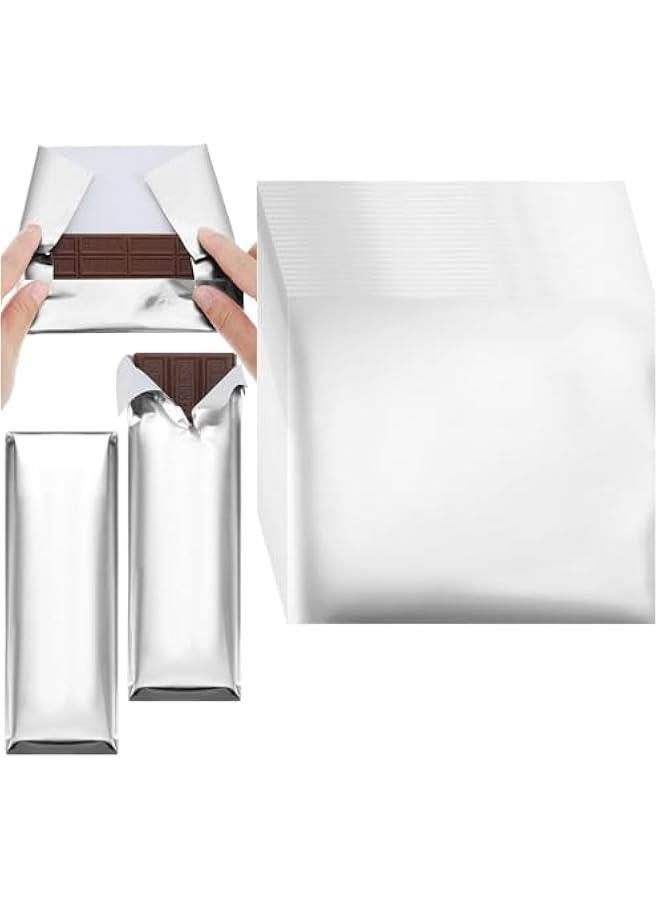 هوكور 200 قطعة من اغلفة حلوى الشوكولاتة من دوركو من رقائق الالومنيوم مع ورق سميك لدعم الطعام بنفسك، هدايا تغليف الحلوى، 7.87 × 7.87 انش، فضي - Image 1