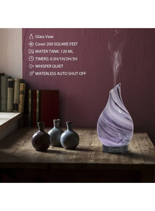 Essential Oil Diffuser 120ml Ultrasonic Aromatherapy Diffuser with Handmade Glass BPA Free Waterless Auto-Off, 4 Timer Setting 7 Colors Changed LED for Home Yoga Office - pzsku/ZF3FDA2B7E7E0BC084D8EZ/45/_/1687749627/65081194-9e98-4c6f-86bf-f3c2cab51ac7