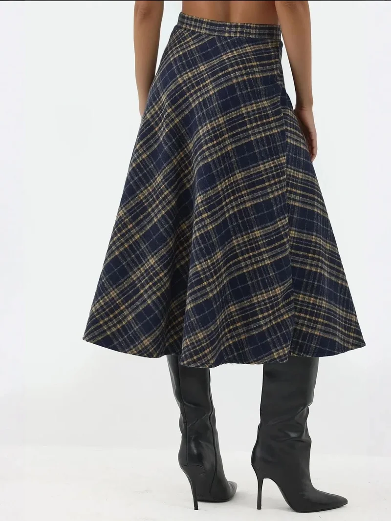 HICCUP Maxi A-Line Skirt with Zipper Closure