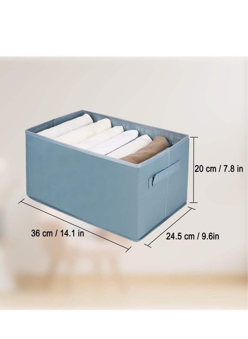 KASTWAVE - Drawer Organiser 2 Packs Storage Box Clothes Organisers with 7 Grids Washable Foldable Drawer Divides Fabric Storage Box for clothes Scarf Ties Belts and Knickers - Image 1