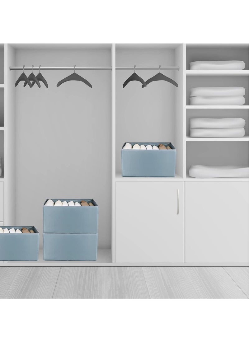 KASTWAVE - Drawer Organiser 2 Packs Storage Box Clothes Organisers with 7 Grids Washable Foldable Drawer Divides Fabric Storage Box for clothes Scarf Ties Belts and Knickers - Image 1