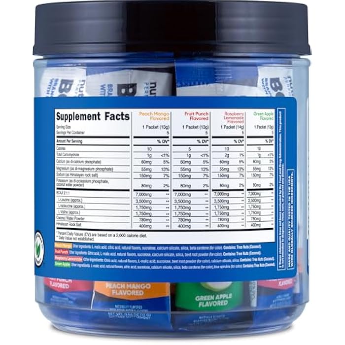 Nutricost BCAA+ Hydration Variety Pack (20 Stickpacks) - Branched Chain Amino Acids with Hydration Complex - Gluten-Free, Non-GMO - Image 5