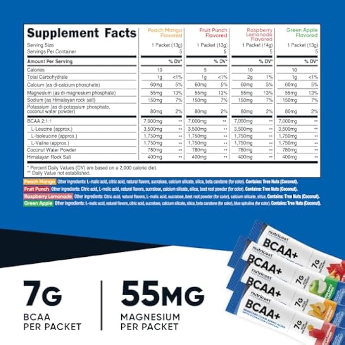 Nutricost BCAA+ Hydration Variety Pack (20 Stickpacks) - Branched Chain Amino Acids with Hydration Complex - Gluten-Free, Non-GMO - Image 2