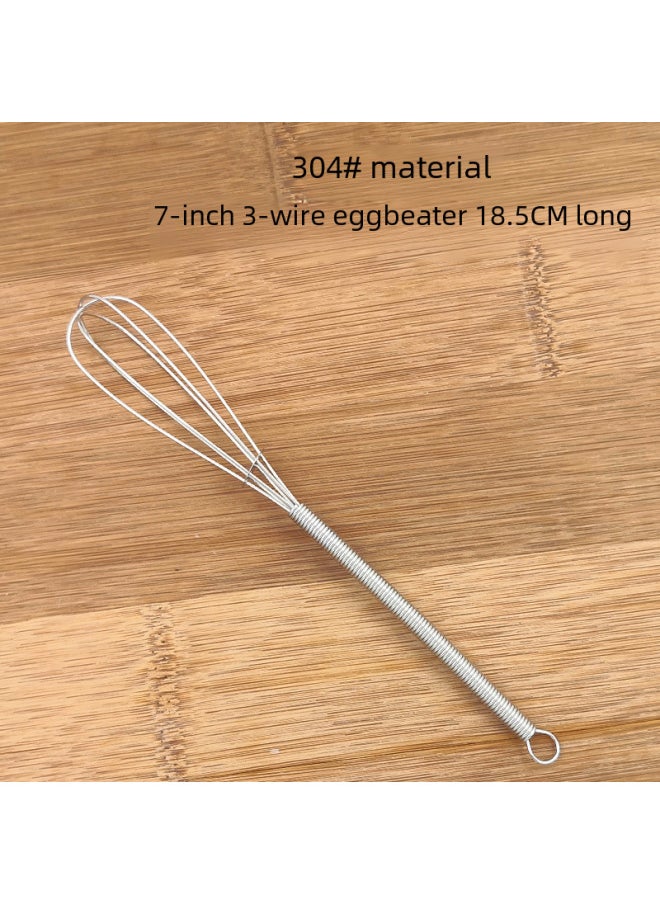 Generic No.304 Spring Egg Beater Manual Stainless Steel Coffee Mixer Kitchen Utensils Hand Operated Egg Shaker-Color:7 Inch 3 Line Spring Handle  - Image 4
