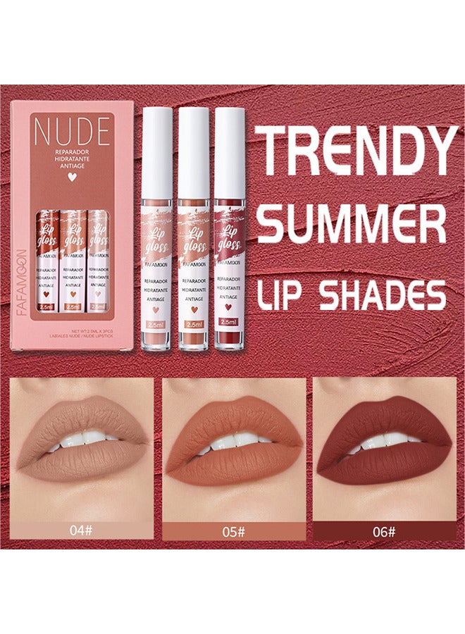 Dragon Ranee 3 Colors Ink Velvet Lip Tint, Matte Lips and Cheeks Mud, Velvet Matte Finish, Blendable High Pigment Creamy Texture, Lasting Moisturizing Lightweight Matte Lips-looking, Cruely-free - Image 2