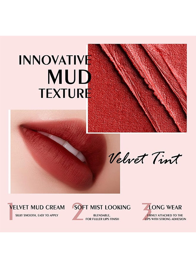 Dragon Ranee 3 Colors Ink Velvet Lip Tint, Matte Lips and Cheeks Mud, Velvet Matte Finish, Blendable High Pigment Creamy Texture, Lasting Moisturizing Lightweight Matte Lips-looking, Cruely-free - Image 3