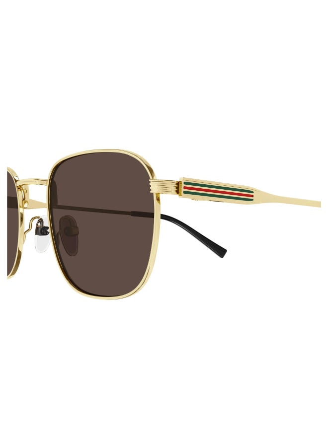 غوتشي نظارة شمسية للرجال GUCCI GG1876S 002 50 مربعة - ذهبي - Image 3