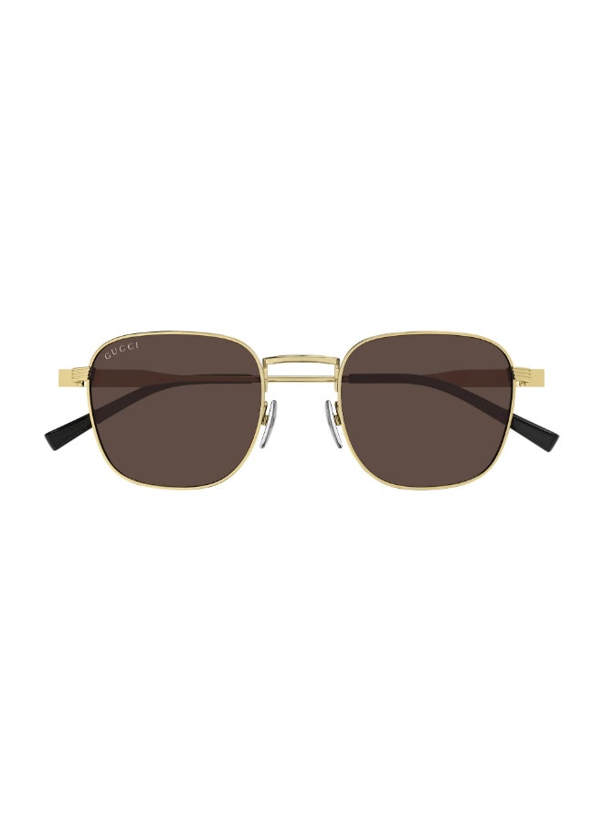 غوتشي نظارة شمسية للرجال GUCCI GG1876S 002 50 مربعة - ذهبي - Image 2