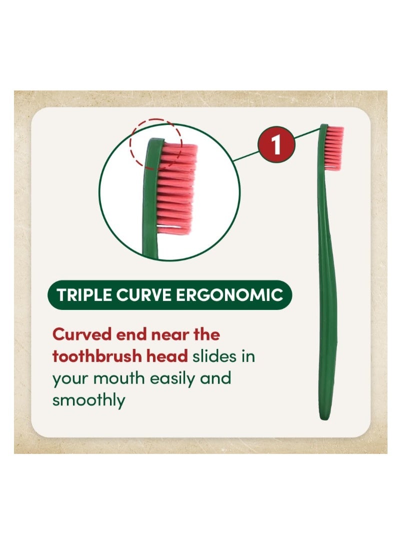 Euthymol Original Soft Regular Toothbrush (3 Pack) | Soft Bristle Manual Toothbrush for Sensitive Teeth & Gums - Image 2