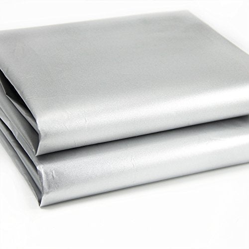 David accessories Blackout Drapery Shade Fabric Black and Silver 100 Percent Shading Light Waterproof Sunshade Cloth Light Weight (2Yards) - Image 2