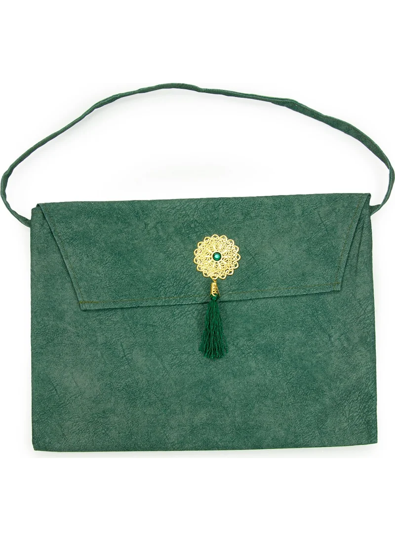 İhvan Ihvan Nubuck Mosque Size Quran Carrying Bag Green