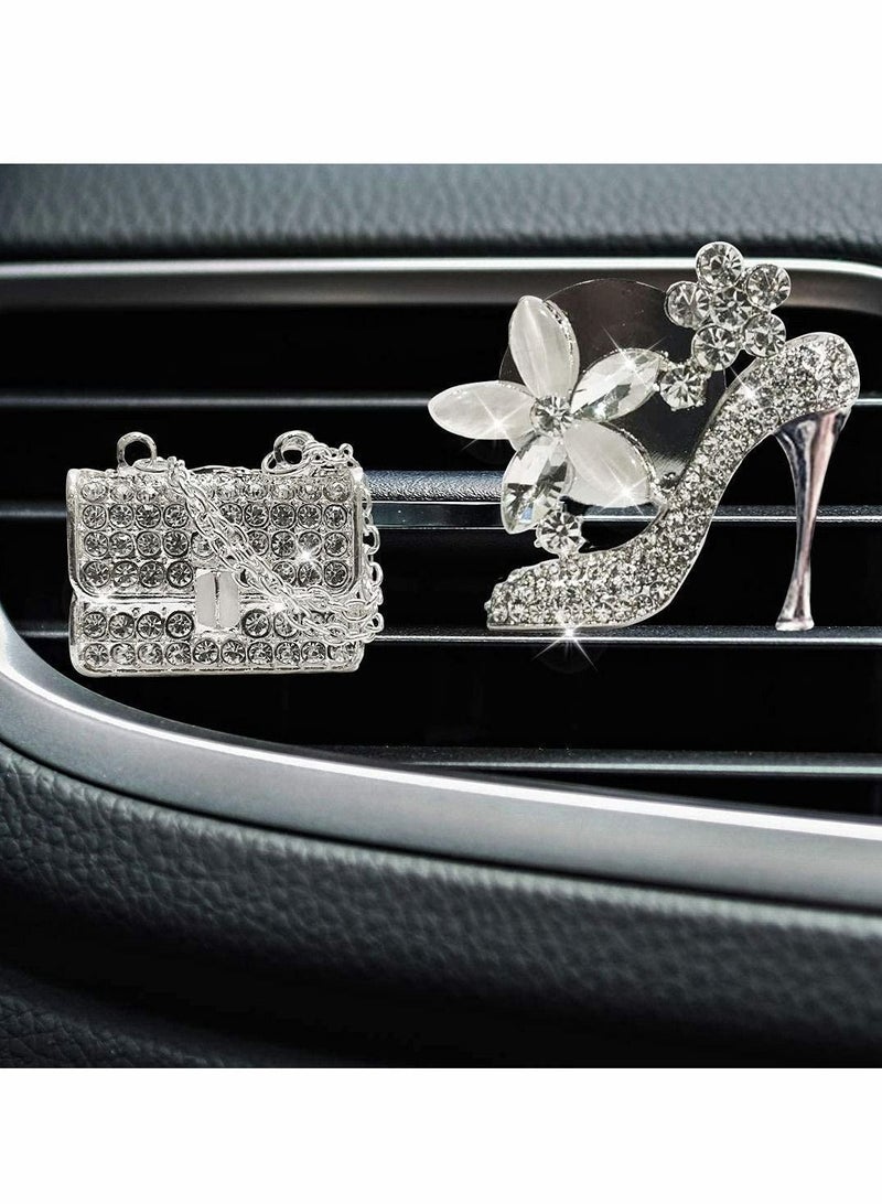 Y&D Automotive Interior Crystal High Heel Shoe and Magic Bag Car Air Vent Clip Charm - Image 3
