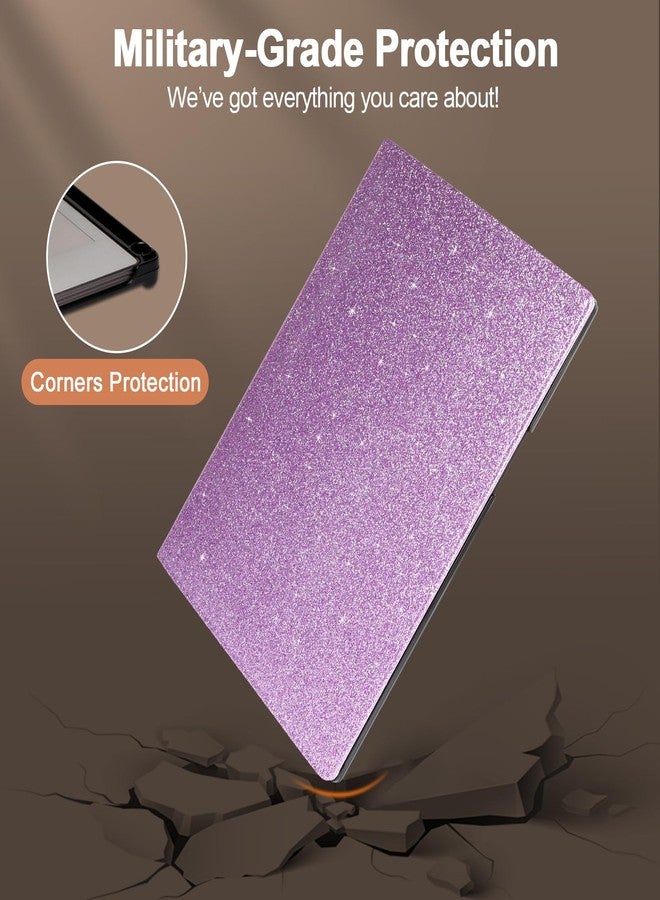 Caweet Stand Case for Remarkable Paper Pro 11.8 Inch 2024, Hard Back Shell Protective Auto Sleep/Wake Book Folio Cover with Pen Holder and Hand Strap, Glitter Purple - Image 5