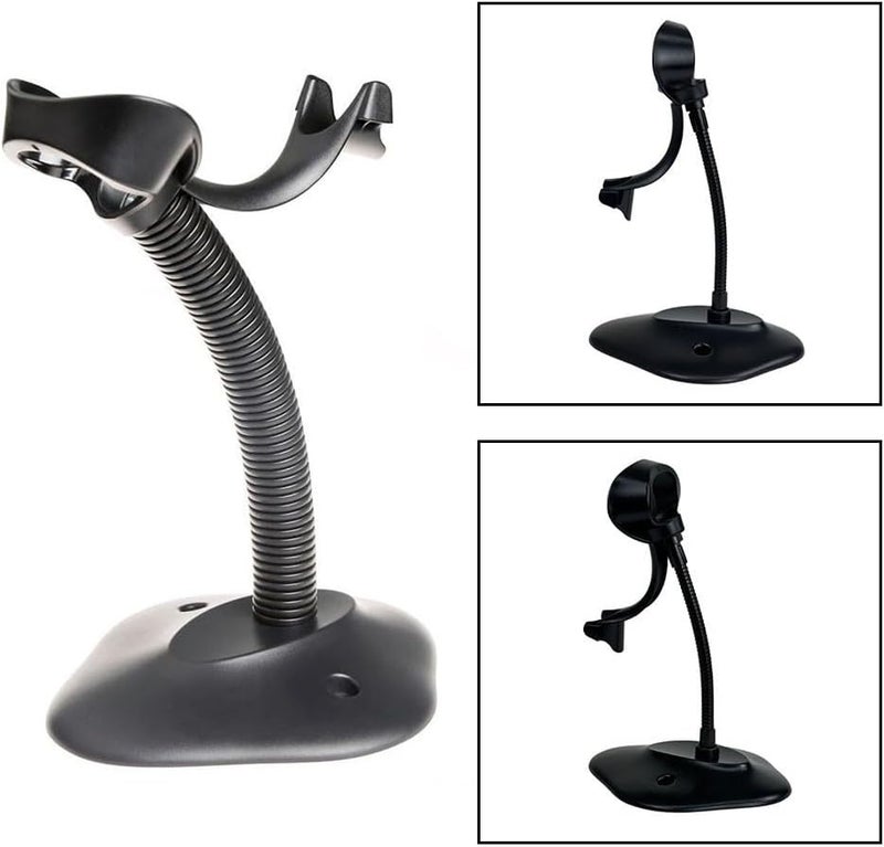 Gooseneck Scanner Stand for Zebra LS2208 DS2208 DS4308 DS4608 (20-61019-04R), Heavy-Duty ABS Mount with Adjustable Angle, for Retail Checkout and Industrial Scanning - Image 1