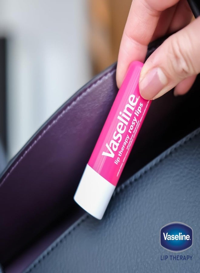 Vaseline Lip Therapy Care Rosy, Fast-Acting Nourishment, Ideal for Chapped, Dry, Cracked, or Damaged Lips, Lip Balm, 4-Pack, 0.16 Oz Each - Image 3