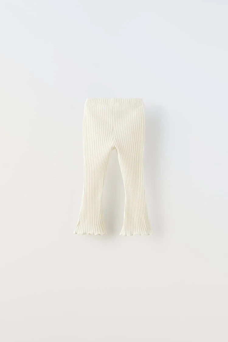 مينيمن جيجيليري My Little One's Cicileri Crochet Pocket, Ribbed Tights 2-Piece Set - Cream